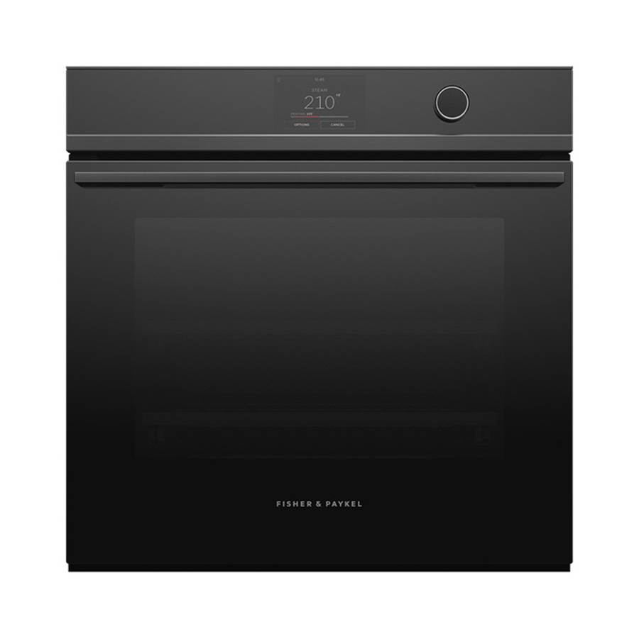 Fisher & Paykel 24'' Contemporary Single Built-in Oven with Steam, 24'' Tall: Black - Touch Display with Dial - OS24SDTDB1