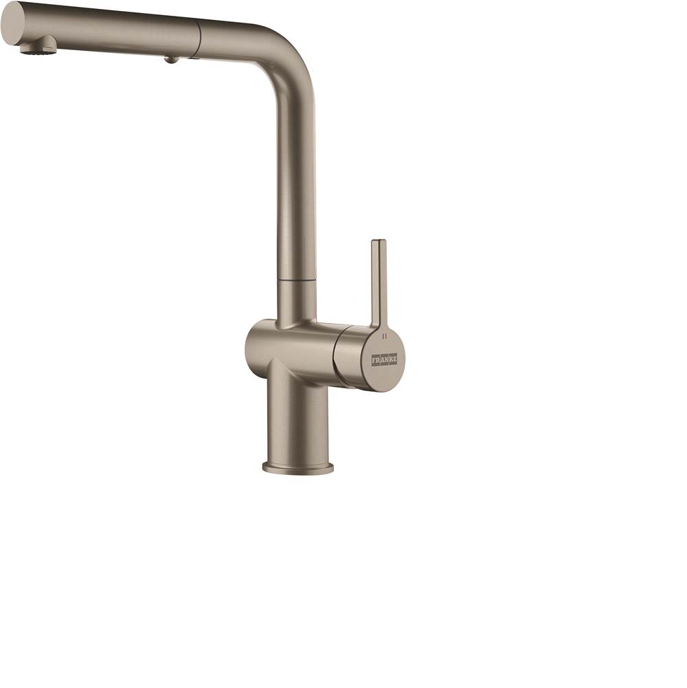Franke Active 12.25-inch Contemporary Single Handle Pull-Out Faucet in Satin Nickel, ACT-PO-SNI