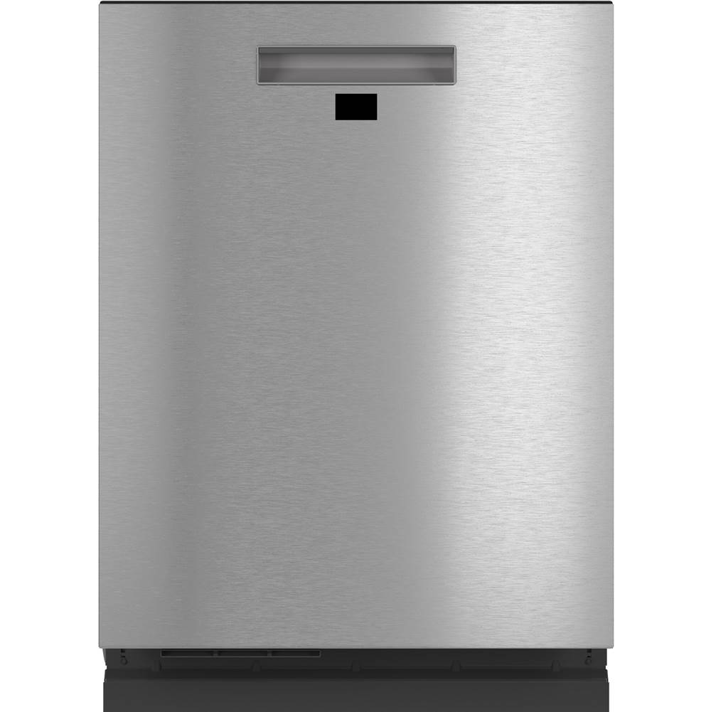 Cafe Cafe Smart Stainless Interior Built-In Dishwasher with Hidden Controls in Platinum Glass