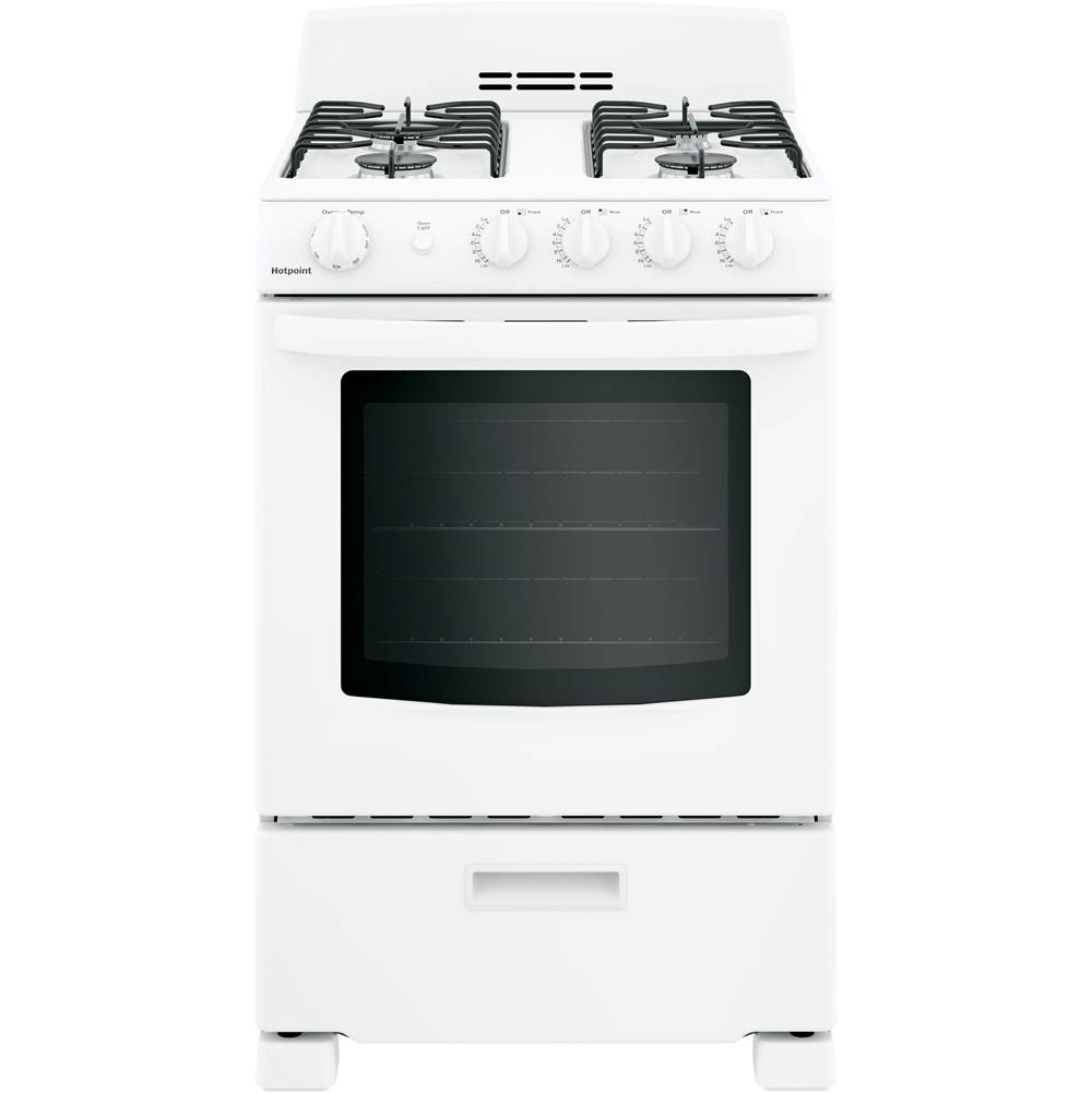 Hotpoint Hotpoint 24'' Front-Control Free-Standing Gas Range with Large Window