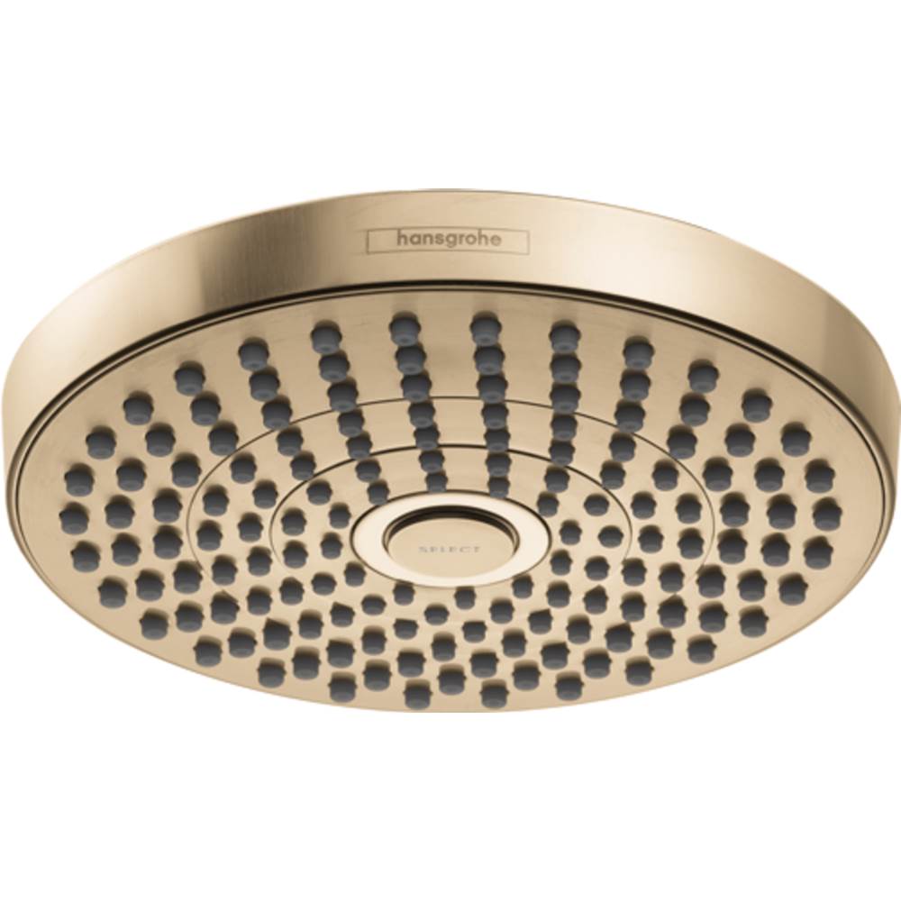 Hansgrohe Croma Select S Showerhead 180 2-Jet, 1.8 GPM in Brushed Bronze