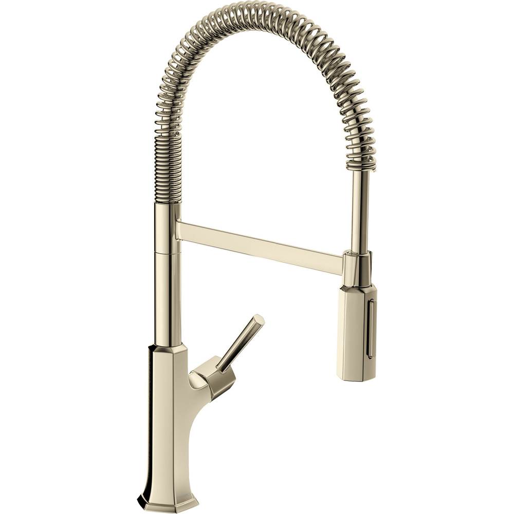 Hansgrohe Locarno Semi-Pro Kitchen Faucet, 2-Spray, 1.75 GPM in Polished Nickel