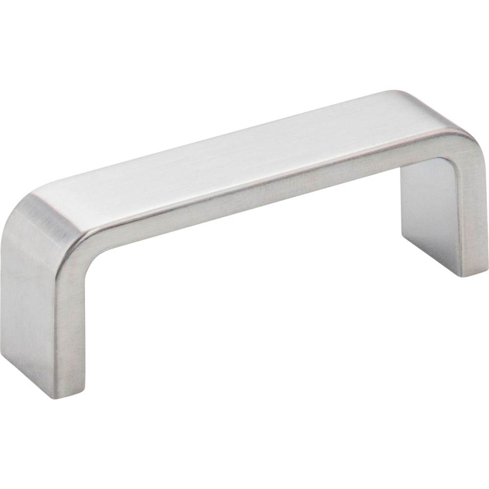 Hardware Resources 3'' Center-to-Center Brushed Chrome Square Asher Cabinet Pull