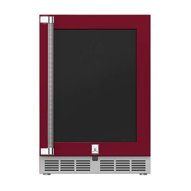 Hestan 24'' Dual Zone Refrigerator with Wine, Solid Door and Lock, Right Hinged