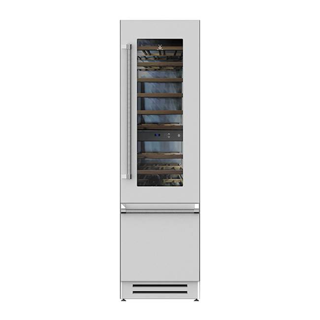 Hestan Refrigerator with Wine, Overlay, Right Hinged, 24''
