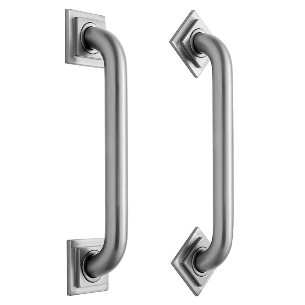 Jaclo 12'' Deluxe Grab Bar with Contemporary Square/Diamond Flange