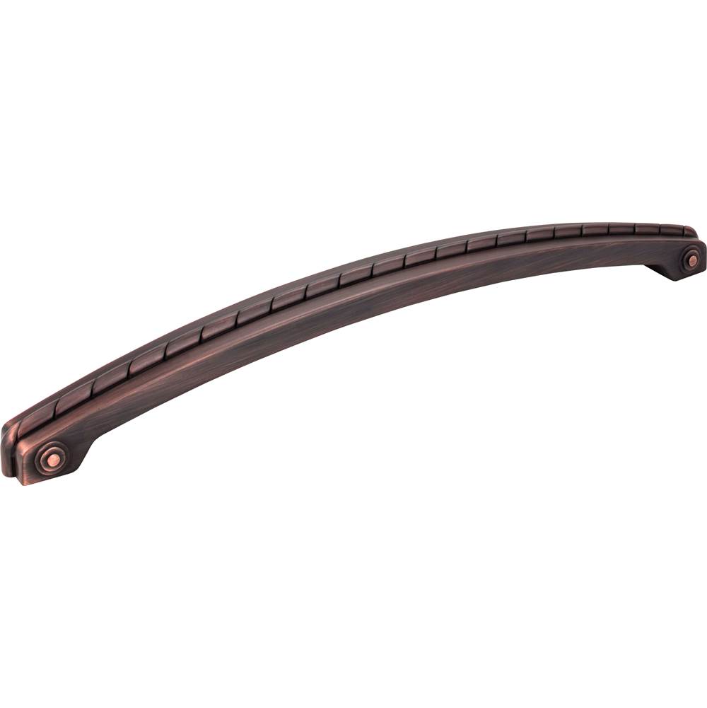 Jeffrey Alexander 12'' Center-to-Center Brushed Oil Rubbed Bronze Rope Rhodes Appliance Handle