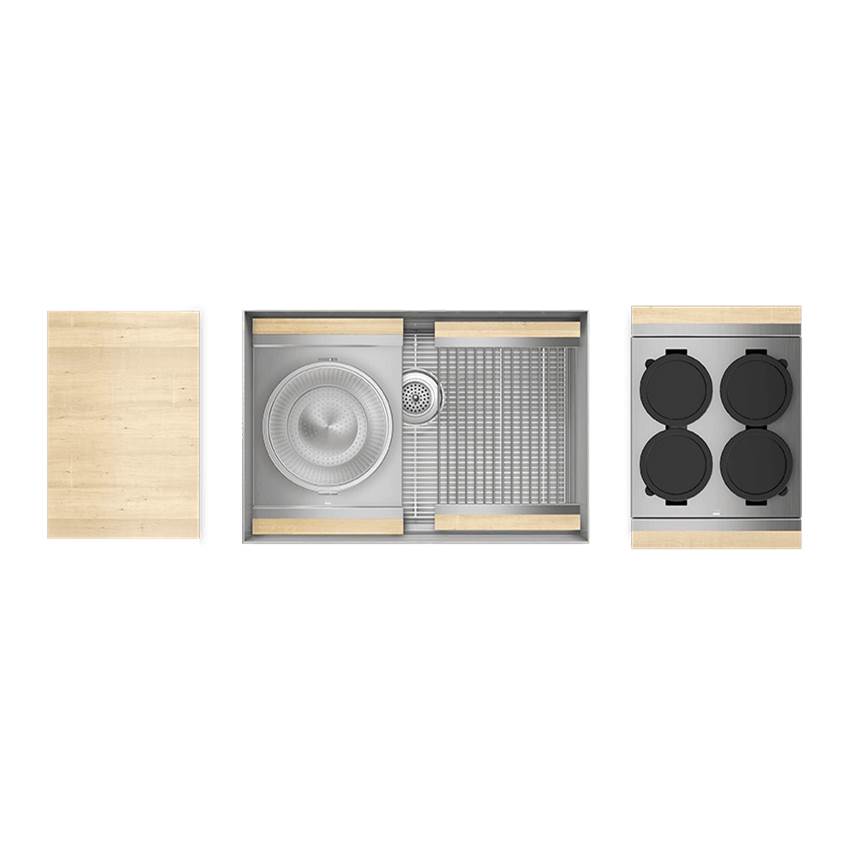 Home Refinements by Julien Smartstation Kit, Undermount Sink, Maple Acc., Single 27X18X10