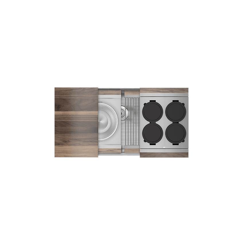 Home Refinements by Julien Smartstation Kit, Undermount Sink, Walnut Acc., Single 36X18X10