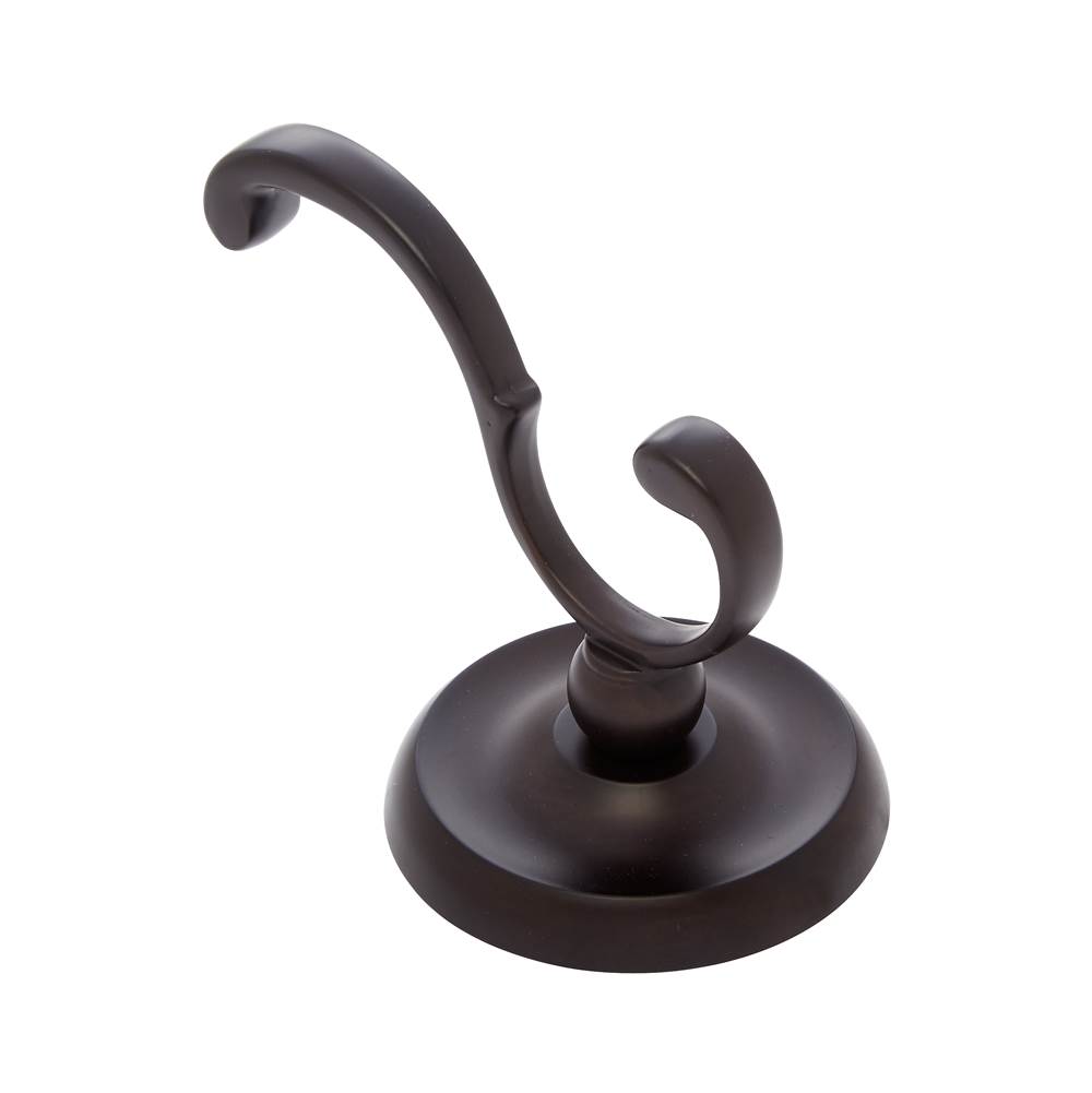 JVJ Hardware Paramount Series Oil Rubbed Bronze Finish Deco Robe Hook C/S, Composition Solid Brass