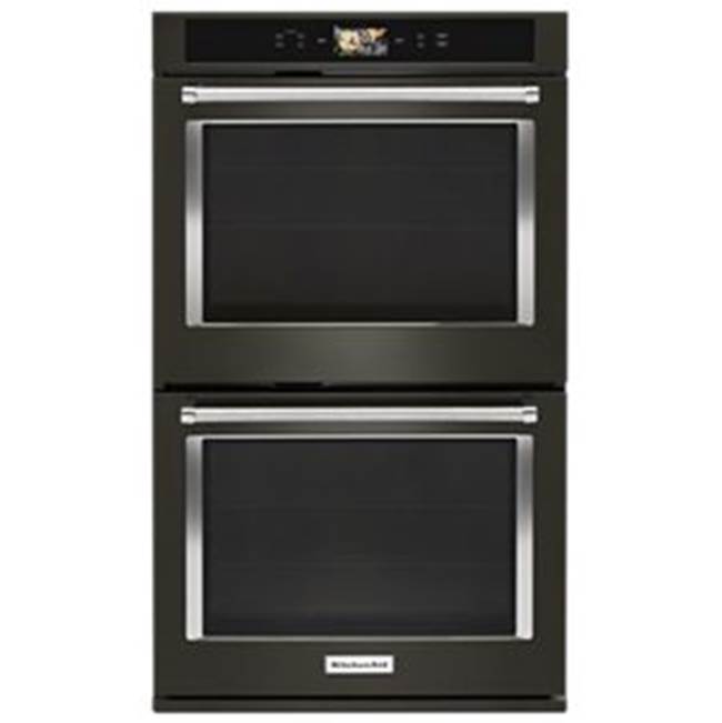 Kitchen Aid 30'' Connected Double Wall Oven, Wifi, Touch Lcd, Powered Accessories, Upper And Lower True Convection, 10 Cu. Ft, Soft Close Doors