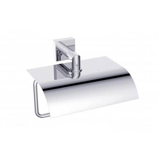 Kartners MADRID - Classic Toilet Paper Holder with Cover-Glossy White