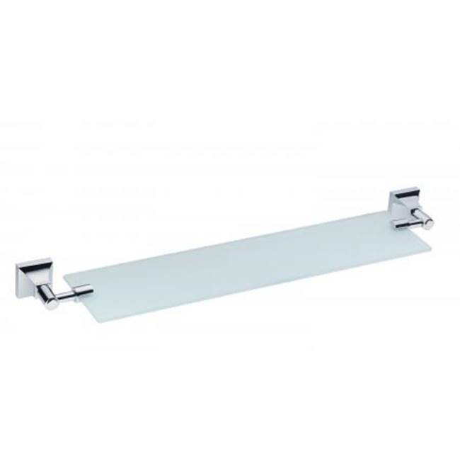 Kartners GLASGOW - 20-inch Glass Shelf-Glossy White