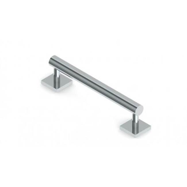 Kartners 9400 Series 36-inch Round Grab Bar with Square Rosettes 35mm-Brushed Nickel
