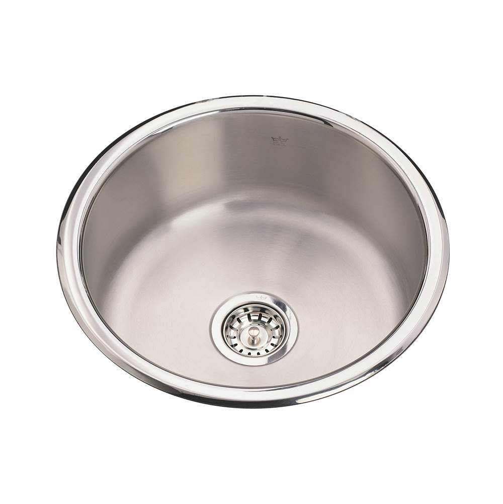 Kindred Utility Collection18.13-in LR x 18.125-in FB x 8-in DP Drop In Single Bowl Stainless Steel Hospitality Sink, QSR18-8N