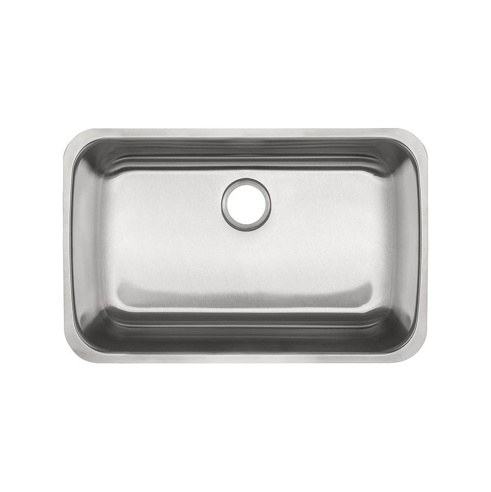 Kindred Reginox 29.75-in LR x 18.75-in FB x 5.5-in DP Undermount Single Bowl Stainless Steel ADA Kitchen Sink, RSU1829-55N