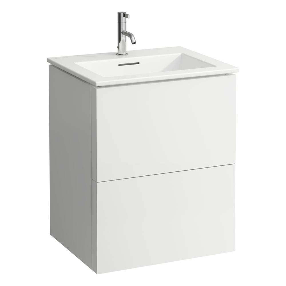 Laufen Combipack 23 5/8'', washbasin ''slim'' with vanity unit with 2 drawers, incl. drawer organizer, wall mounted