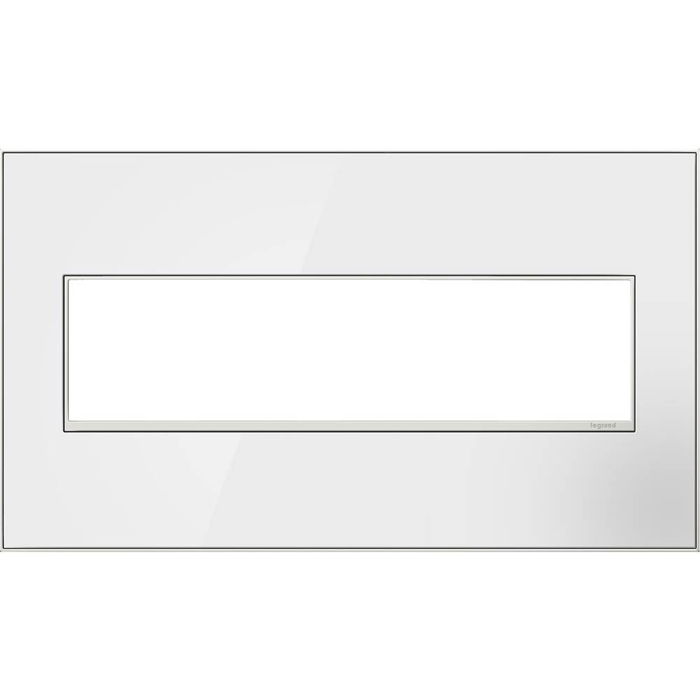 Legrand Mirror White-on-White,  4-Gang Wall Plate