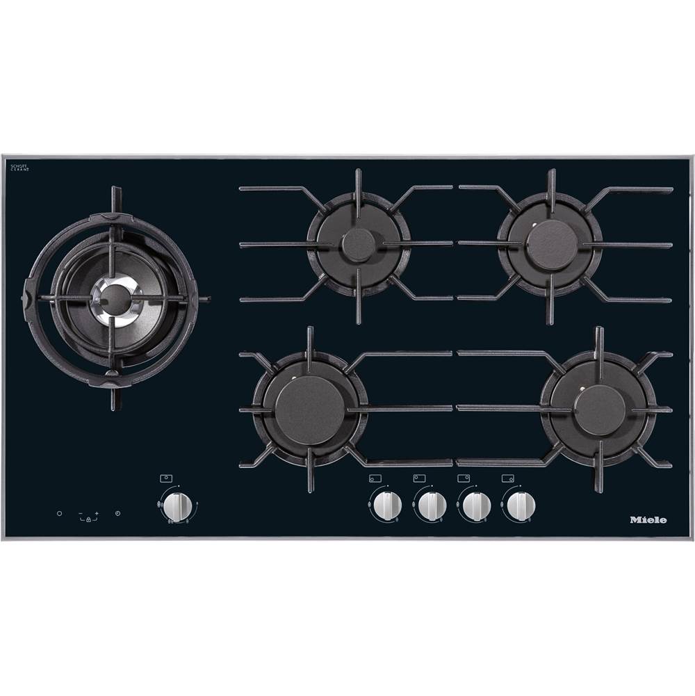 Miele KM 3054 G - 36'' Cooktop on Black Glass Cooktop Nat Gas (Stainless Steel)