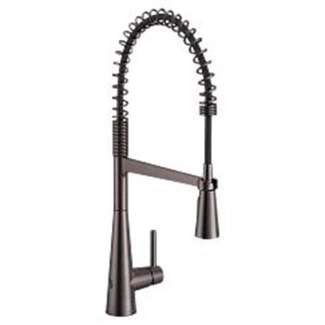 Moen Black stainless one-handle kitchen faucet