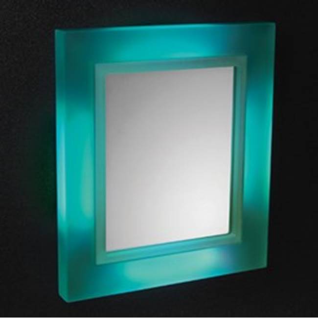 Neo-Metro by Acorn 9-3/8 Skye (Blue) resin framed mirror with LED lights