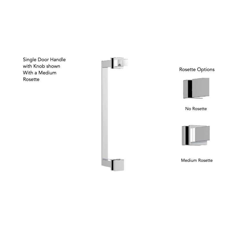 Neelnox Collection ICONIC 12'' Single Door Handle with Knob No Rosette Finish: Matte White