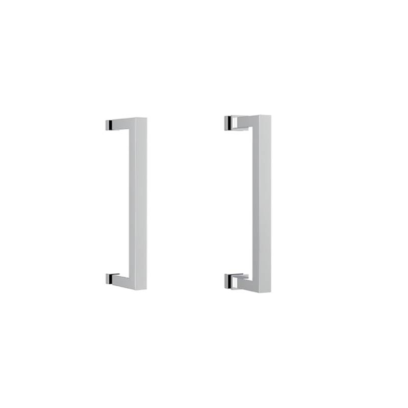 Neelnox Collection UNIVERSAL B 30'' Single Door Handle   Medium Rosette Finish: Brushed Brass