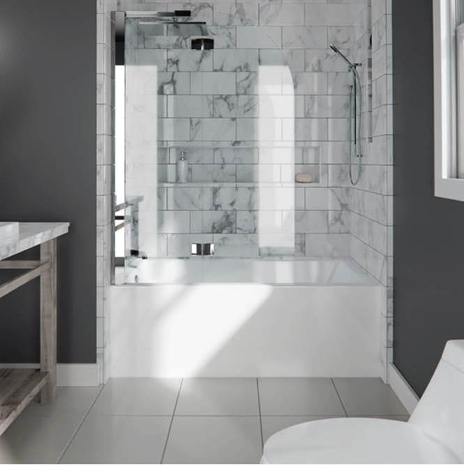 Neptune Entrepreneur ALBANA bathtub 32x60 AFR with Tiling Flange and Skirt, Right drain, Whirlpool/Activ-Air, White