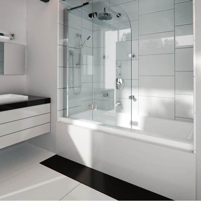 Neptune Entrepreneur ZALEMA bathtub 32x60 AFR with Tiling Flange, Central drain, Activ-Air, Biscuit
