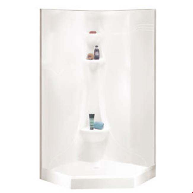Neptune Entrepreneur Saturne shower 38x38 2 Pieces, Neo-angle, Biscuit