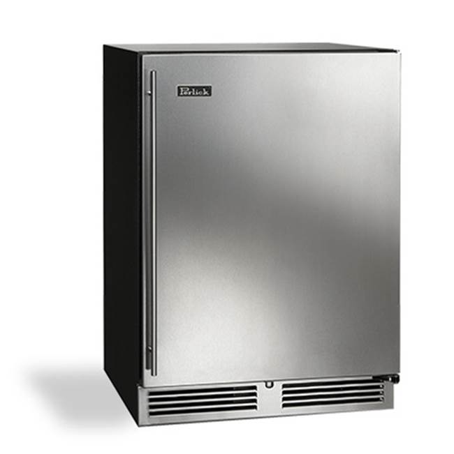Perlick 24'' C-Series Indoor Refrigerator with Fully Integrated Panel Ready Glass Door, Hinge Right, with Lock