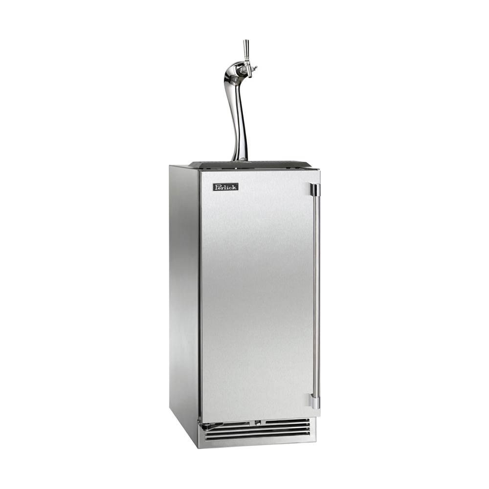 Perlick 15'' Signature Series Indoor Adara Beer Dispenser with Stainless Steel Solid Door, Hinge Right