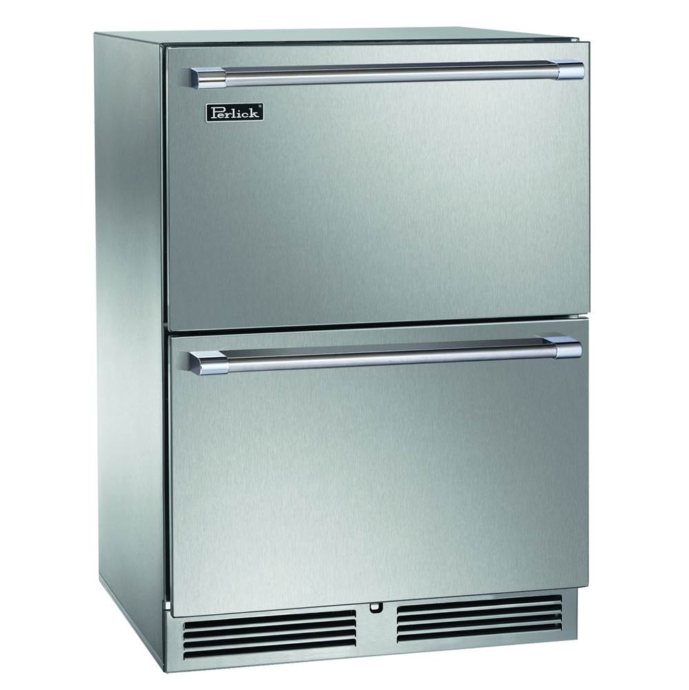 Perlick 24'' Signature Series Indoor Freezer Drawers, Fully Integrated Panel Ready, with Lock