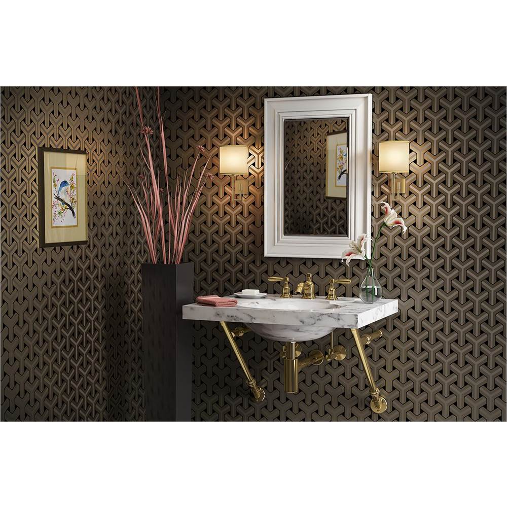 Palmer Industries Wall Mount Sys Apex in Polished Brass Un-Lacquered