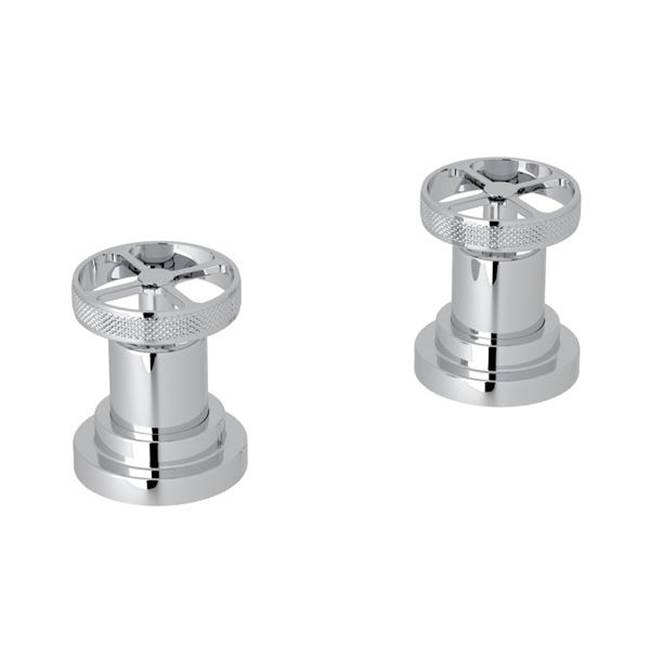 Rohl Rohl Campo Bath Pair Of 1/2'' Hot And Cold Sidevalves Only In Polished Chrome With Wheel Handles