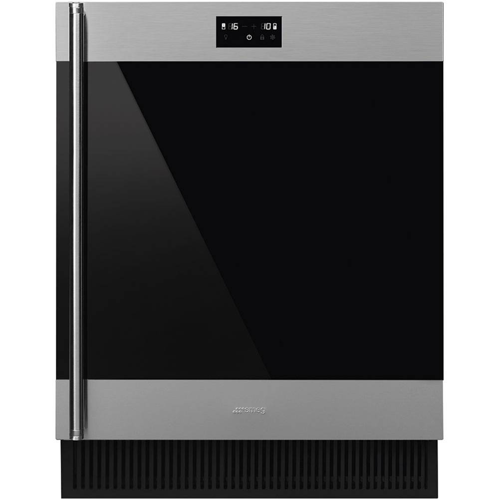 Smeg USA Classic Series 60 cm Under Counter 38 Bottle Wine Cooler. Stainless Steel. Right Hinge