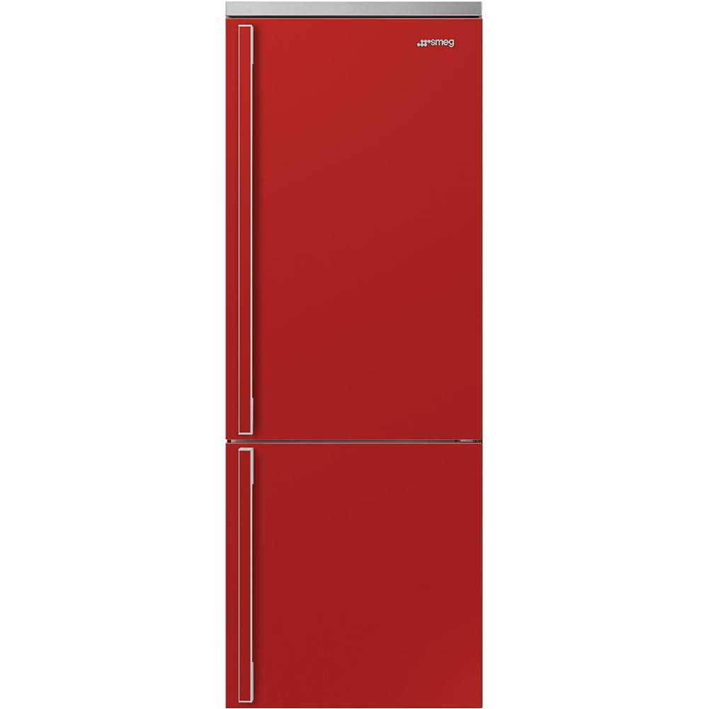 Smeg USA Fa490 Portofino 70 cm Refrigerator with Bottom-Freezer. Red. Right Hinge Only