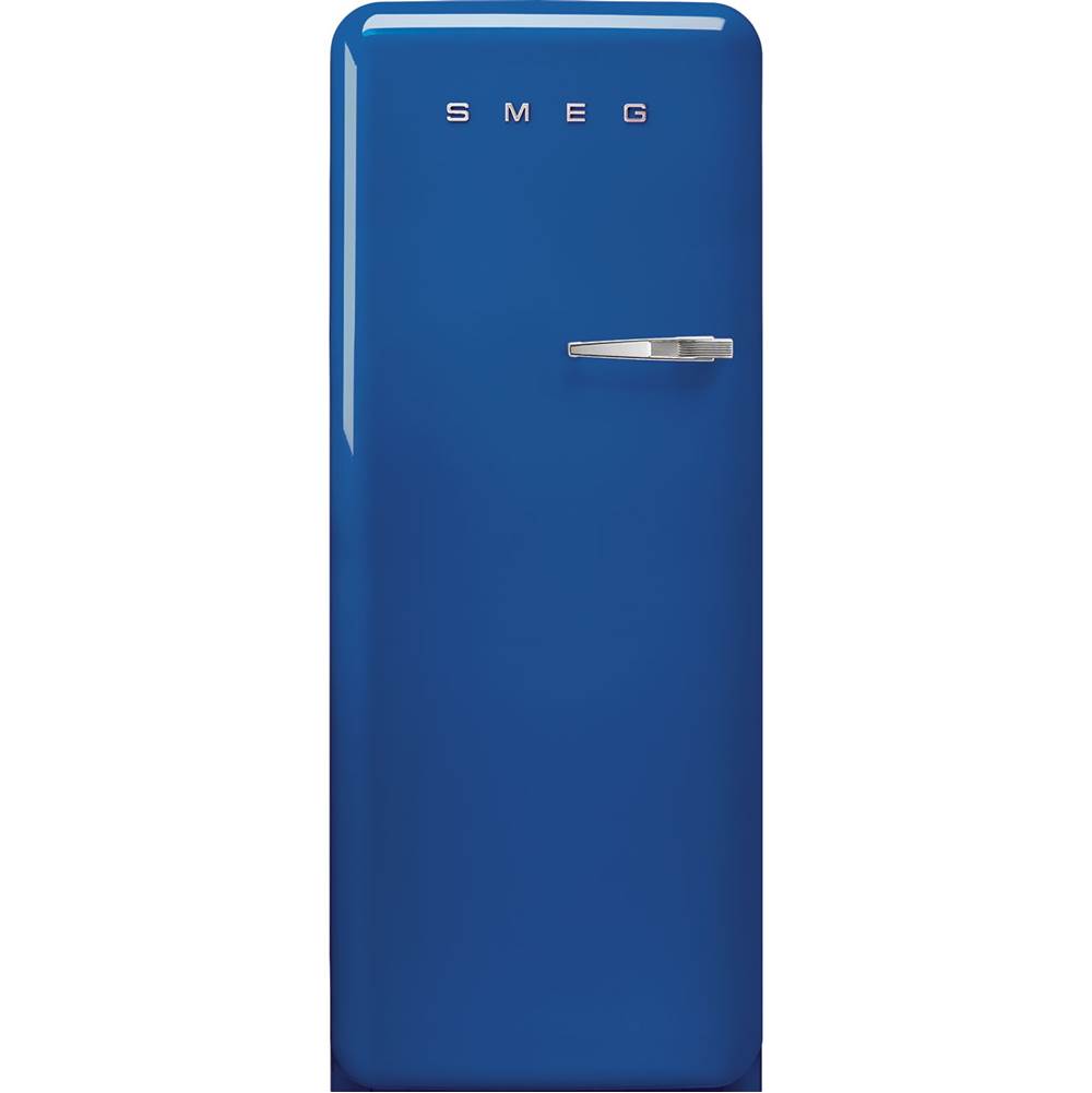 Smeg USA Fab28 Retro 60 cm Refrigerator with Freezer Compartment. Blue. Left Hinge