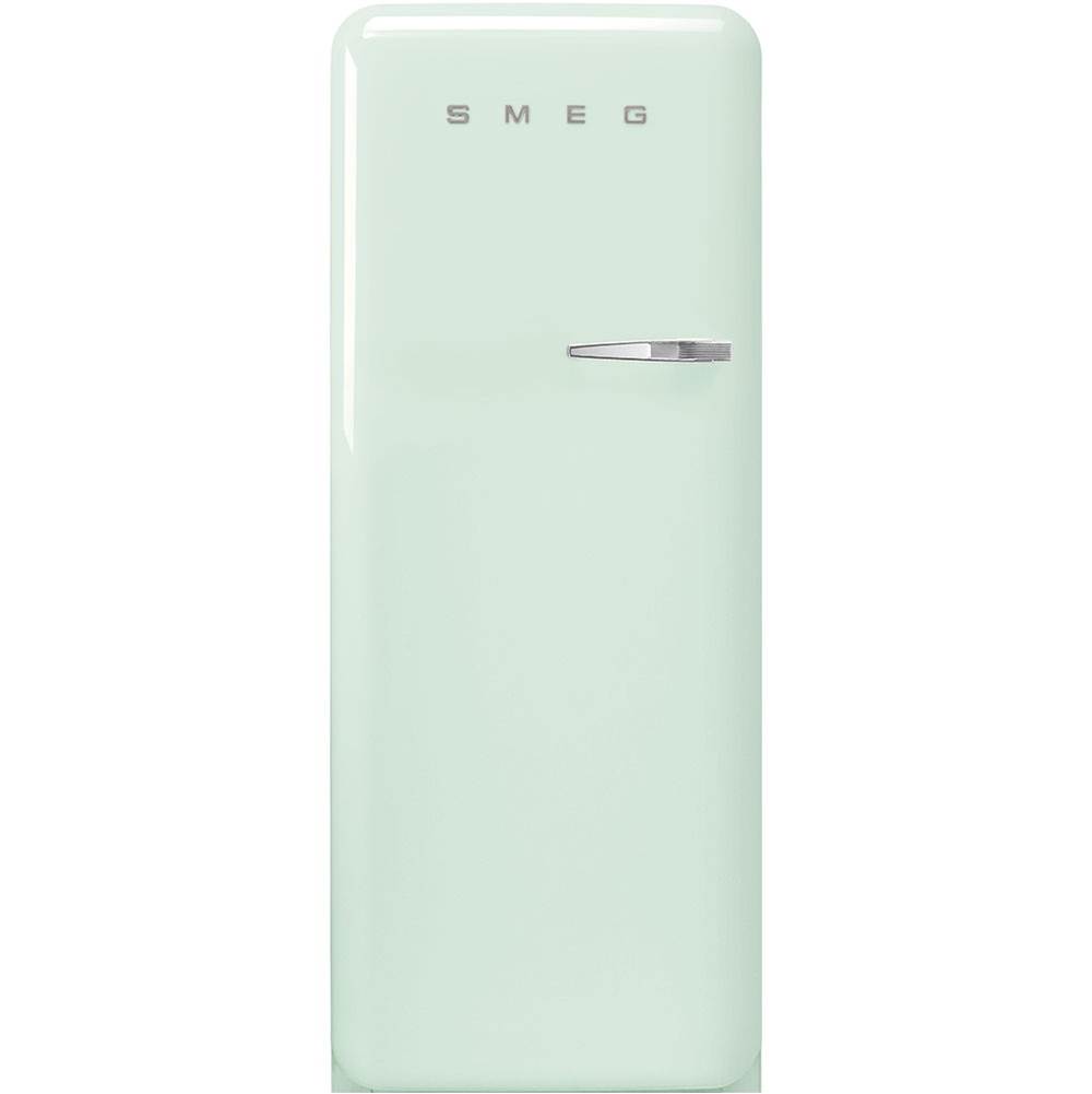 Smeg USA Fab28 Retro 60 cm Refrigerator with Freezer Compartment. Pastel Green. Left Hinge