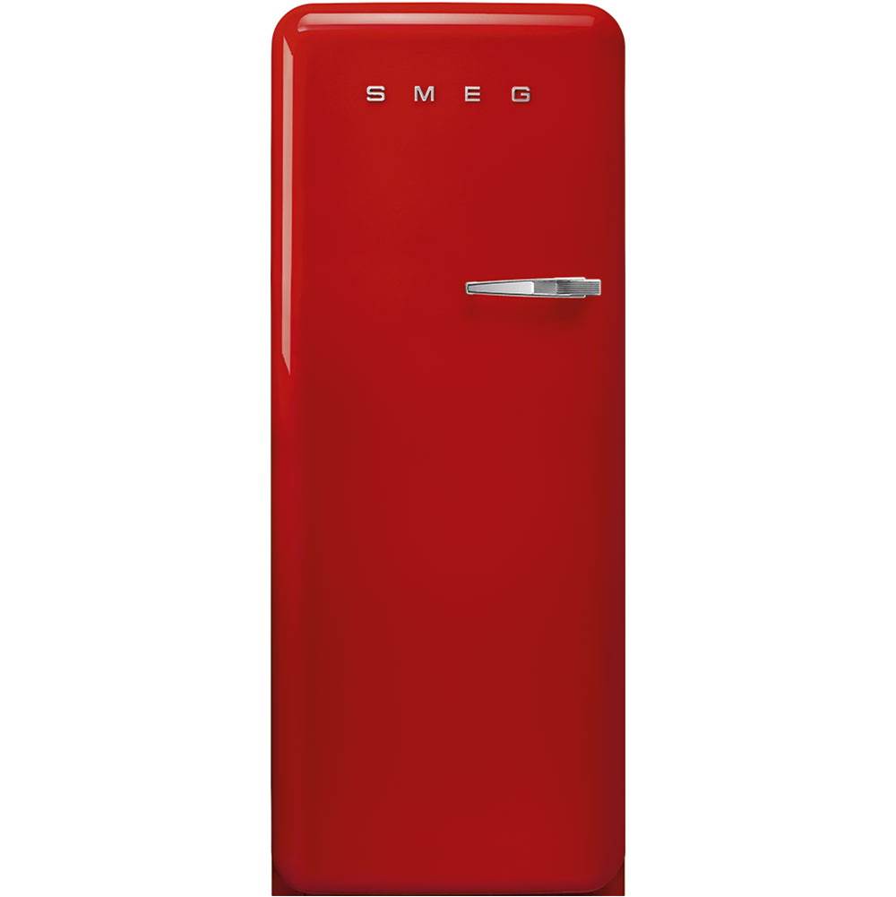 Smeg USA Fab28 Retro 60 cm Refrigerator with Freezer Compartment. Red. Left Hinge