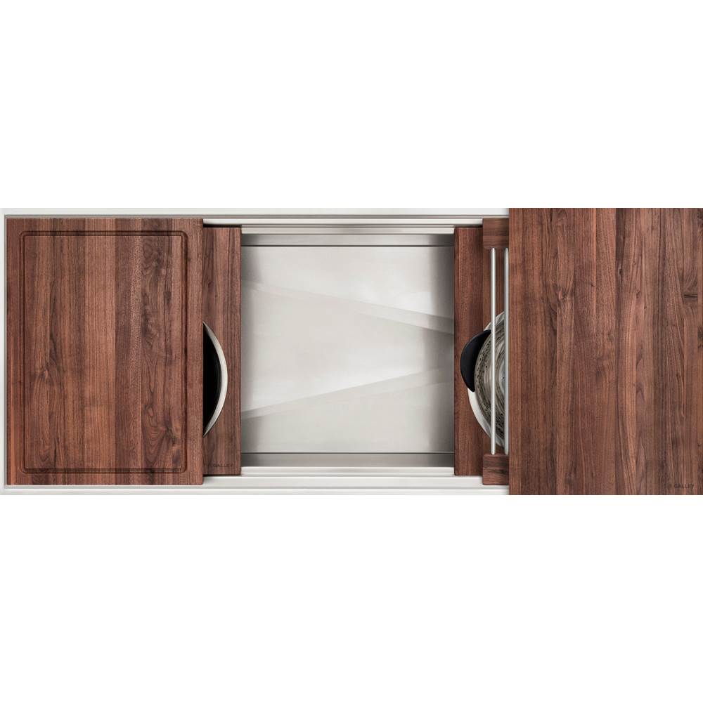 The Galley Ideal ThinTop™ Workstation 4S with Five Tool Culinary Kit in American Black Walnut