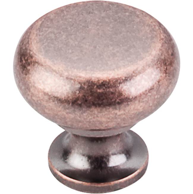 Top Knobs Flat Faced Knob 1 1/4 Inch Antique Copper