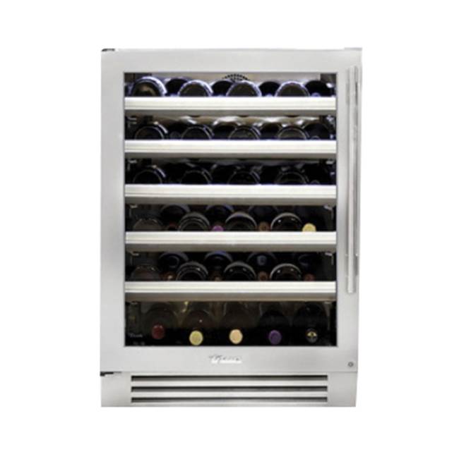 True Stainless Glass - 5 Pullout Wine, 1 Floor Cradle - Hinge Left (L)
