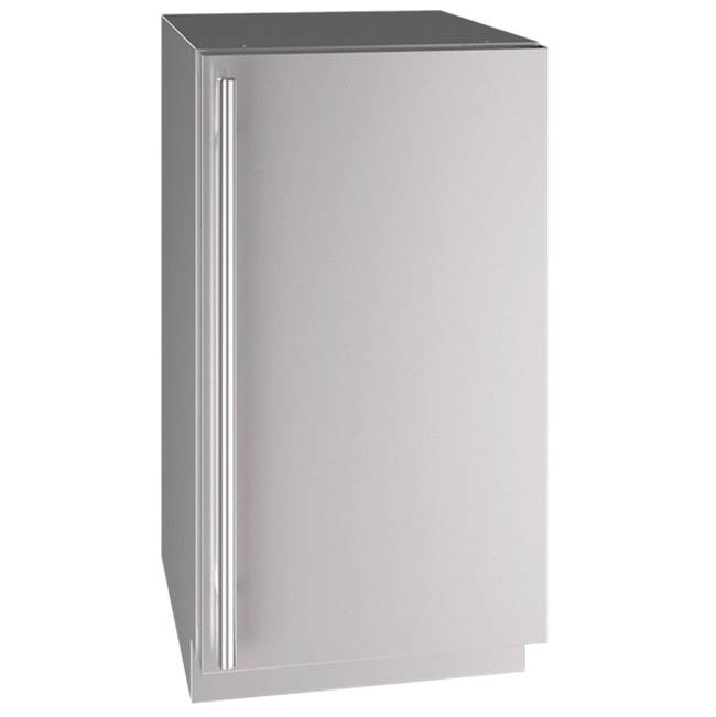U Line Solid Refrigerator 18'' Reversible Hinge Stainless 115v