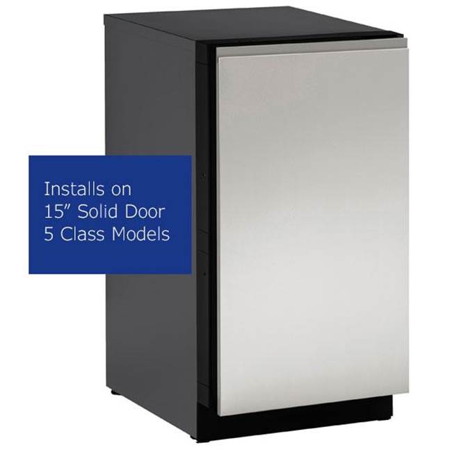 U Line Stainless Handleless Panel 15'' Solid - Euro Style