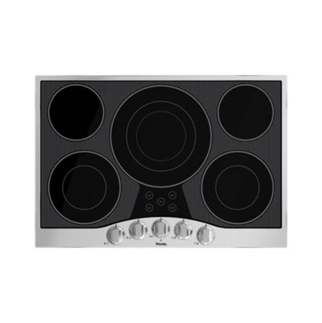 Viking 30''W. Electric Radiant Cooktop-5 Elements-Stainless Black