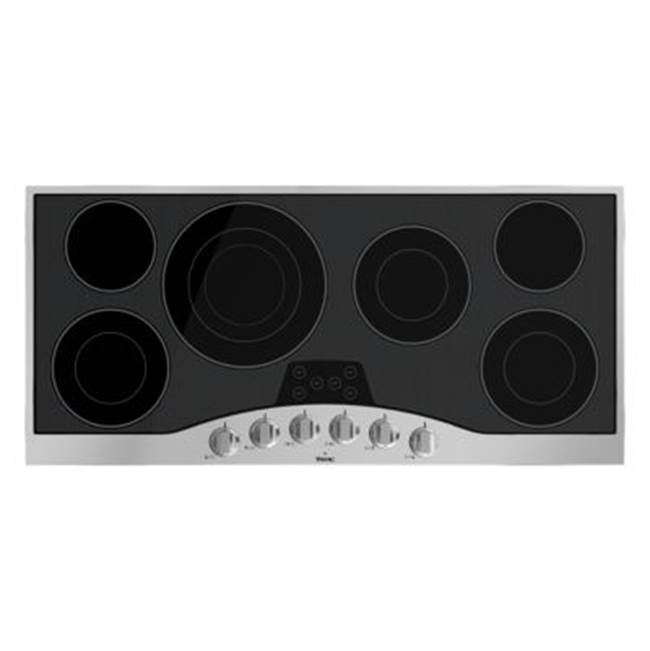 Viking 45''W. Electric Radiant Cooktop-6 Elements-Stainless Black