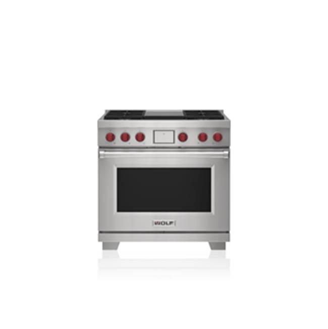 Wolf 36' Dual Fuel Range - 4 Burners And Infrared Griddle - LP