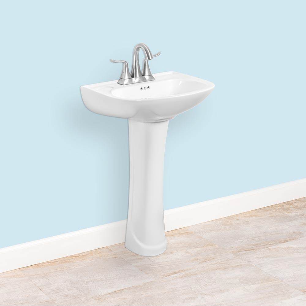 Winfield Products Oval Pedestal Lav 22''x18''x33-1/2'' (Specify 4'' or 8'') 3 Faucet Holes