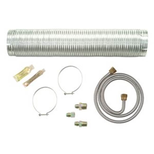 Whirlpool Dryer Gas Hook-Up Kit: 4-Ft With 8-Ft Metal Vent And 2 Clamps